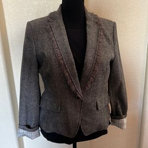 Banana Republic Heather Gray Woolblend Blazer, NWT, 10 petite.